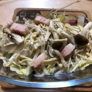 えのきと豚肉と白菜のレンジ蒸し